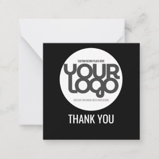 Custom Logo Thank You Cards with QR Code  Mitteilungskarte