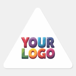 Custom Logo|Upload Your Logo | Business & Brand Dreieckiger Aufkleber