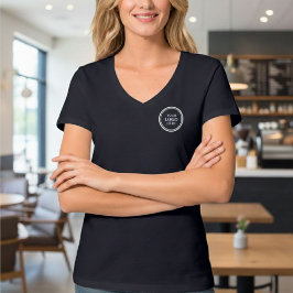 Custom Logo V-Neck T-shirt – Personalized Company