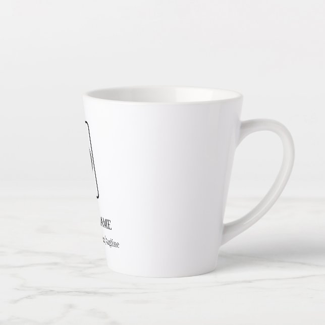 Custom Logo Website Business Promo Latte mug Milchtasse (Rechts)