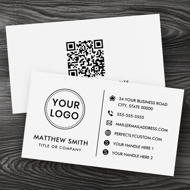 Custom Logo Website Social Media Moderne QR Code (Custom logo website social media modern QR code)
