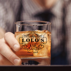Custom Lolo's Bar Year etablierte Glass Whiskyglas