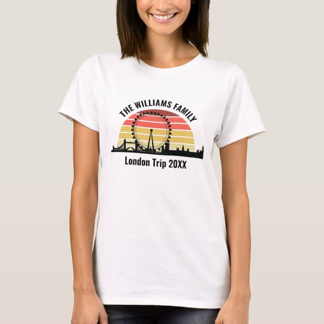 Custom London Vacation Sunset Women's T-Shirt (Vorderseite)