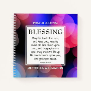 Custom LORD BLESS YOU number 6 Prayer Journal Notizbuch