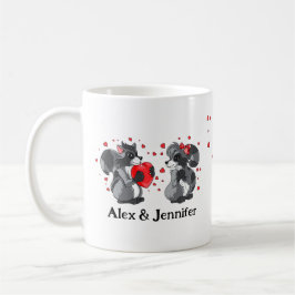 Custom Love Couple Names Personalized Kaffeetasse