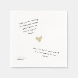 Custom Love Note Handwritten Typo-Personal Wedding Serviette
