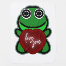 Custom Love You Kawaii Frog Heart Gift