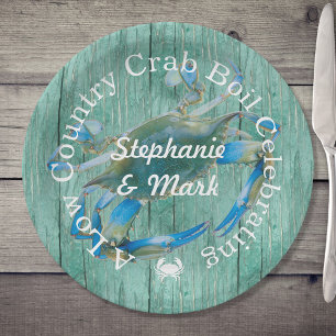 Custom Low Country Crab Boil Celebration Pappteller