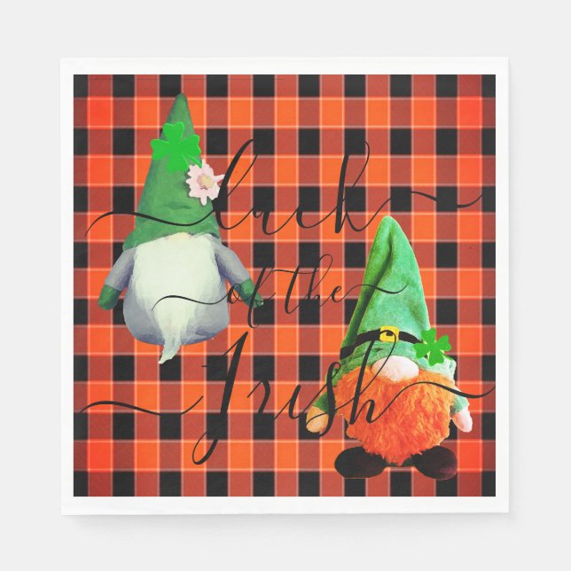 Custom LUCK of the IRISH St Patrick Day Decoration Serviette (Vorderseite)