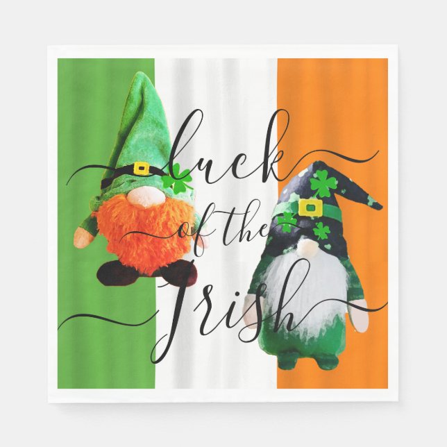 Custom LUCK of the IRISH St Patrick Day Decoration Serviette (Vorderseite)