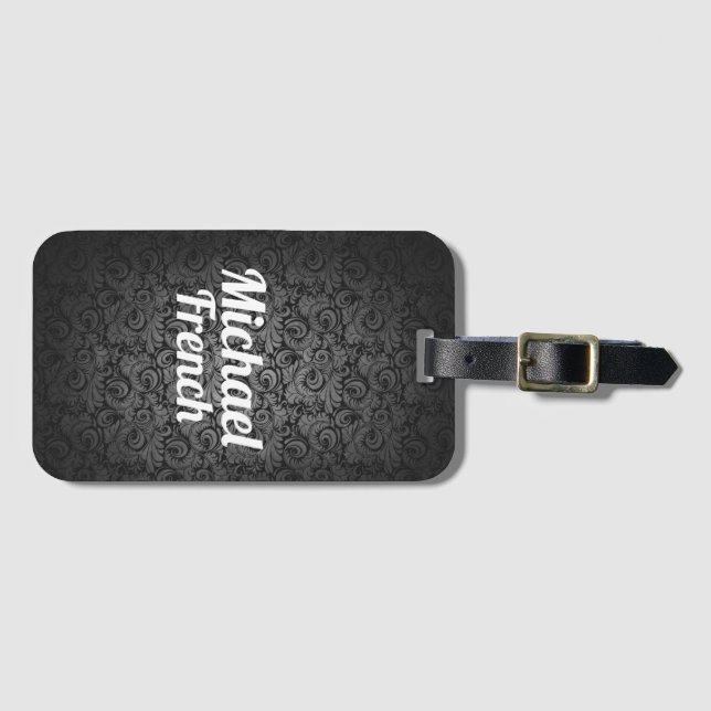 Custom Luggage Tag trendy einfache schicke Typogra Gepäckanhänger (Vorderseite (Horizontal))