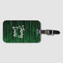 Custom Luggage Tag trendy einfache schicke Typogra