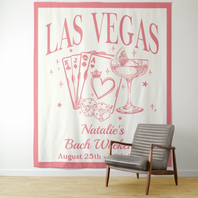 Custom Luxe Las Vegas Junggeselinnen-Abschied Bann Wandteppich (Beispiel)