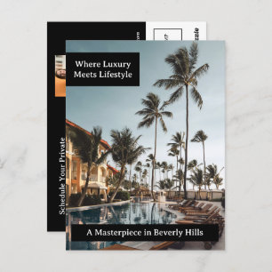 Custom Luxe Real Anwesen Postcard Postkarte