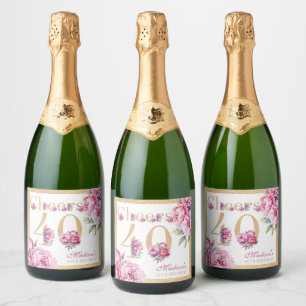 Custom Luxury 40. Geburtstag Pink Gold Glitzer