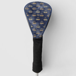 Custom Luxury Gold Bee Navy Night Celestis Golf Headcover