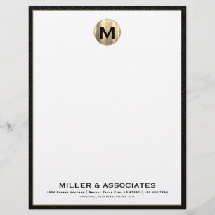 Custom Luxury Monogram Business Letterhead Briefbogen