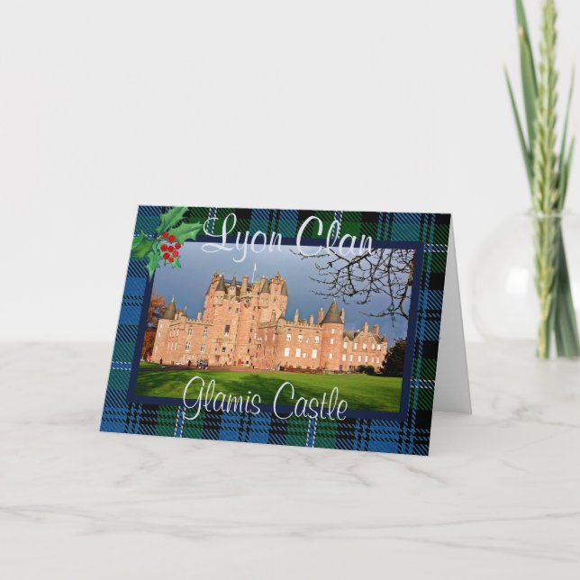 Custom Lyon Scottish Clan Glamis Castle Kariert Xm Karte (Vorderseite)