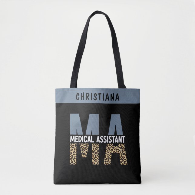 Custom MA Medical Assistant Leopard Print (Vorderseite)