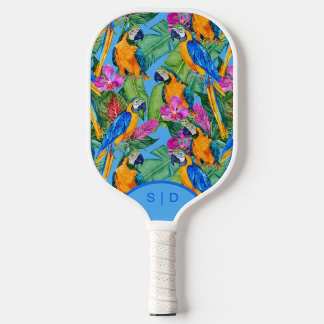 Custom Macaw Orchid Spring Pickleball Paddel Schläger (Vorderseite)