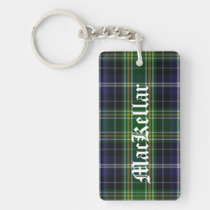 Custom MacKellar Tartan Karierte Schlüsselkette Schlüsselanhänger
