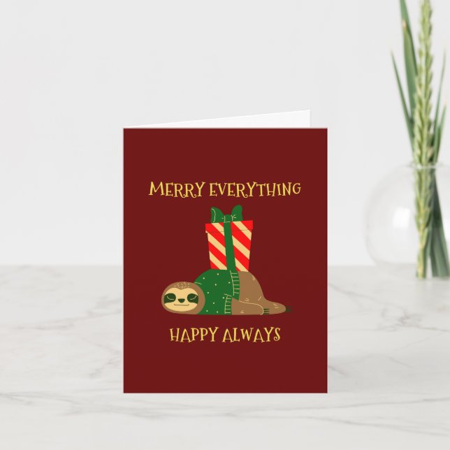 Custom Made Funny Festive Lazy Flatth Weihnachten (Vorderseite)
