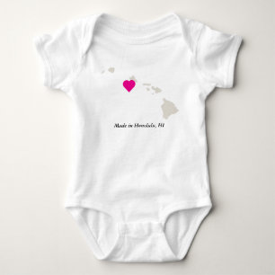Custom Made in Hawaii Staat Liebe Baby T-Shirt Strampler