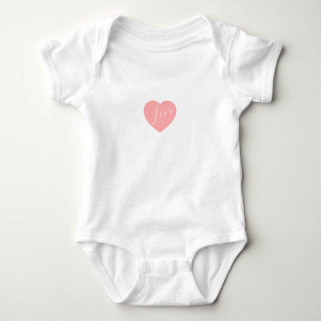 Custom made with love for your little one baby strampler (Vorderseite)