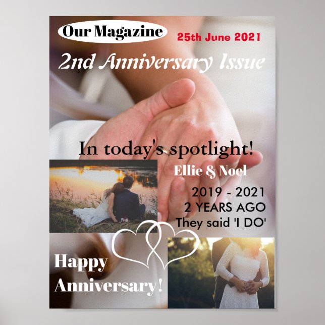 Custom Magazine Cover 2 Jahre Anniversary Poster (Vorne)