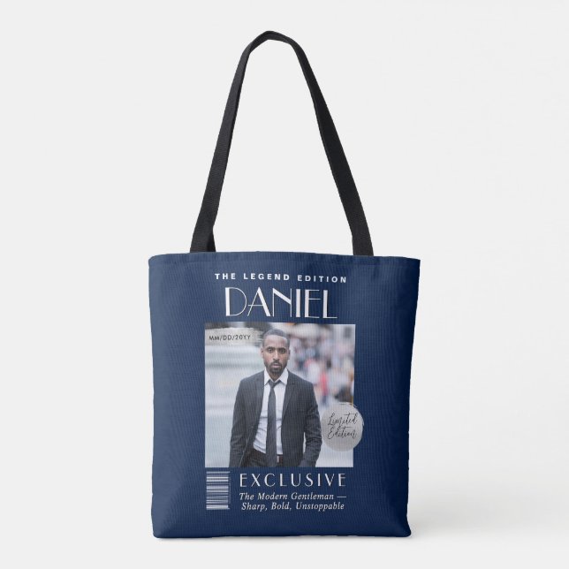 Custom Magazine Cover Bag, Modern Fashion Mens (Rückseite)