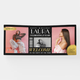 Custom Magazine Cover Modern Birthday Banner