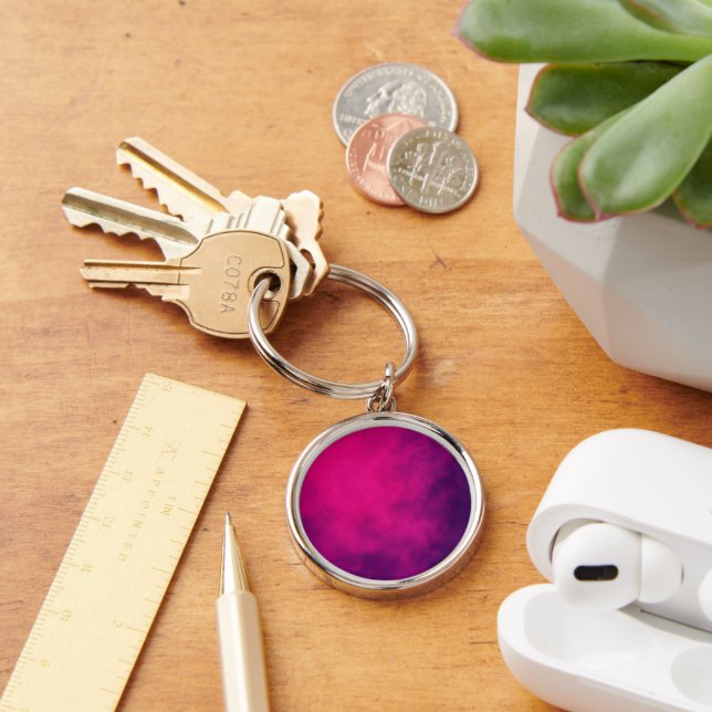 Custom Magenta Gradient Keychain Schlüsselanhänger (Schreibtisch)