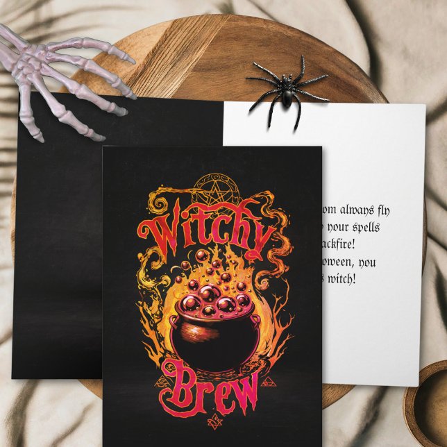 Custom Magical Hexch Brew Vintag Happy Halloween Karte (Von Creator hochgeladen)