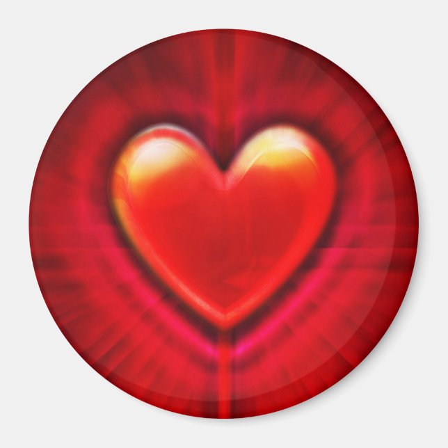 Custom Magnet Blut rotes Herz (Vorne)