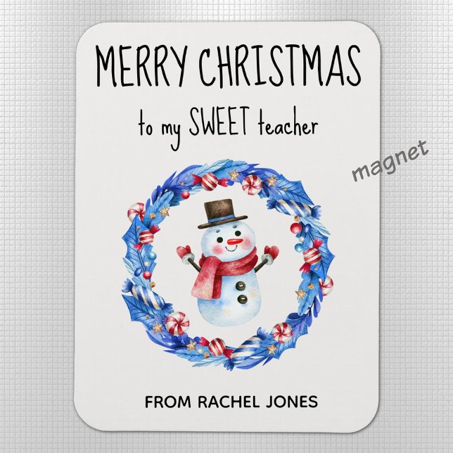 Custom Magnet Sweet Teacher Frohe Weihnachten (Von Creator hochgeladen)