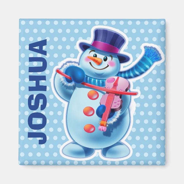 Custom Magnet Weihnachts-Snowman-Figuren. (Vorne)