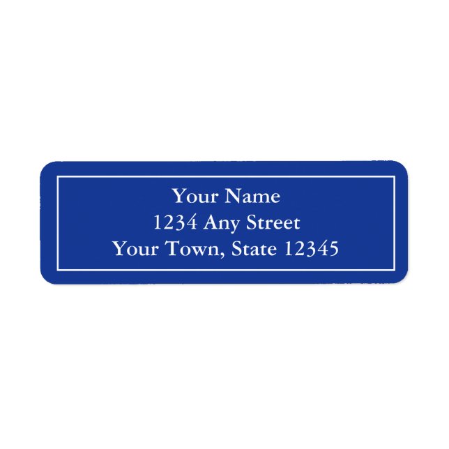 Custom Mailadresse Labels - Navy Blue (Vorne)