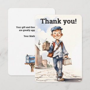 Custom Mailman Letter Carrier Dankeskarte