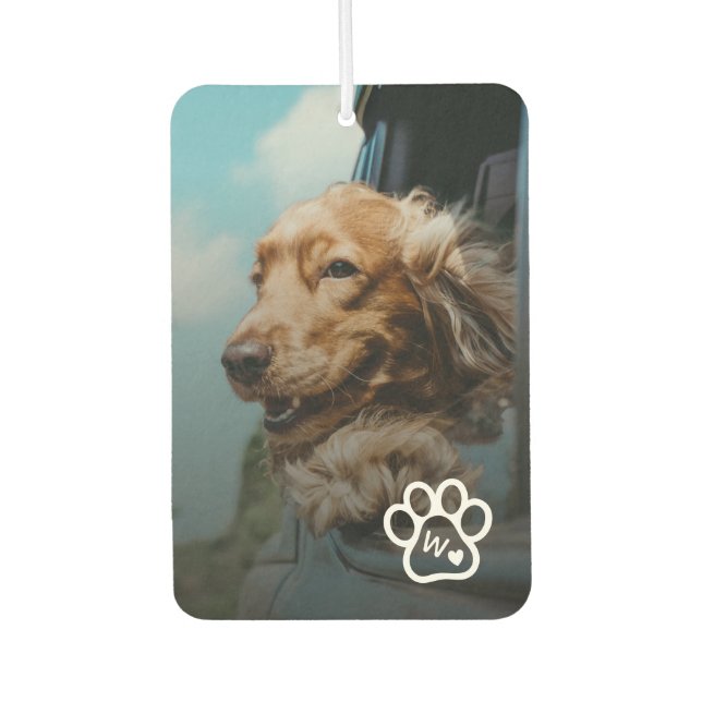 Custom Make Your Own Pet Photo Potrait Monogram Autolufterfrischer (Vorderseite)