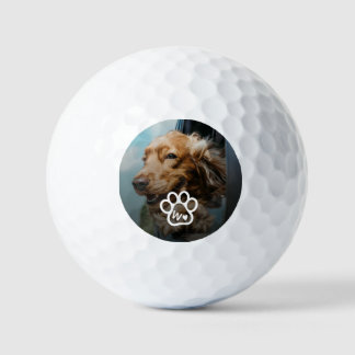 Custom Make Your Own Pet Photo Potrait Monogram Golfball