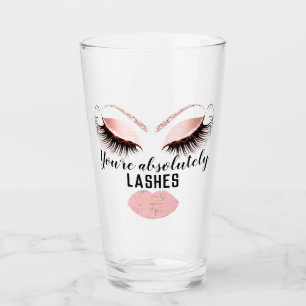 Custom Makeup Artist Eyelash Pink Kiss Girlspower Glas