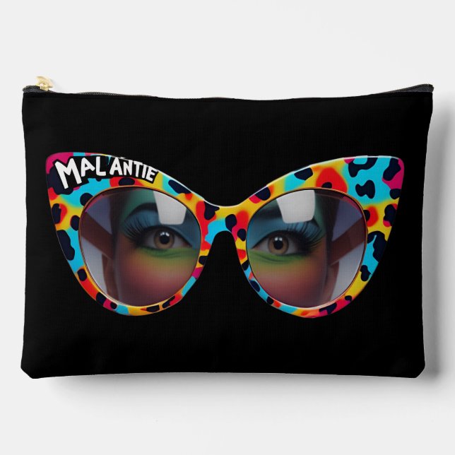 Custom MAL ANTIE / Crazy Aunt Afrikaanse Humor Zubehörtasche (Vorderseite)