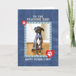 Custom Male Dog Photo Father's Day Card - fdmdrh Karte