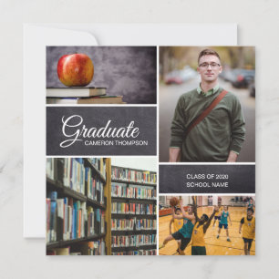 Custom Male Foto Collage Class of 2020 Graduate