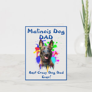 Custom Malinois Vater Dog Bester Crazy Dog Vater D Karte