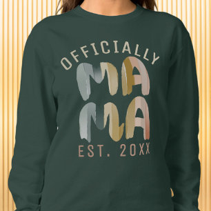 Custom Mama Est. Jahr Niedlich Whimsical Retro Boh Sweatshirt