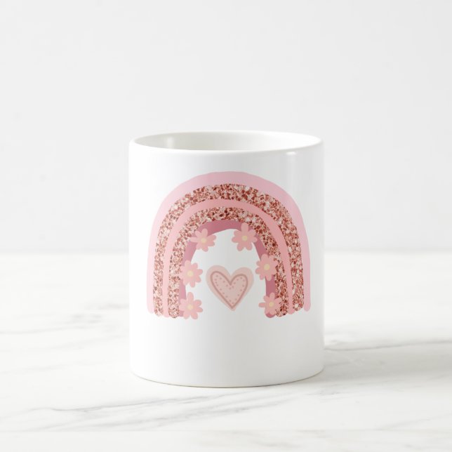 Custom Mama Kids Personalisiert Name Niedlich Rain Kaffeetasse (Mittel)