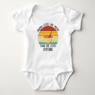 CUSTOM Mama Lieben mir mehr als Lieben Kochen Baby Strampler