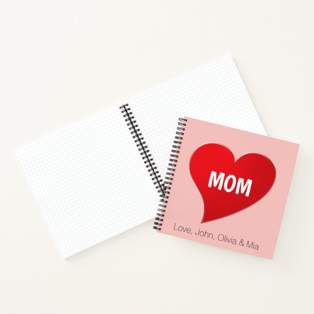 Custom Mama, red heart pink Rezept Buch (Innenseite)