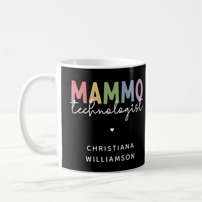 Custom Mammo Technologe Mammographie Tech Kaffeetasse (Links)